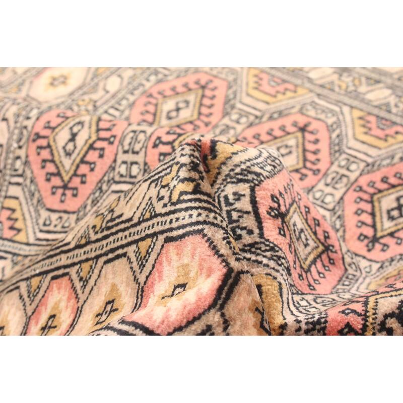 ECARPETGALLERY Hand-knotted Finest Peshawar Bokhara Khaki Wool Rug - 2'7 x 3'7