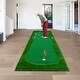 preview thumbnail 2 of 18, Green Golf Putting, Golf Training Mat with High-quality Turf, 3 Holes, 3 Flags and Cups for Indoor & Outdoor