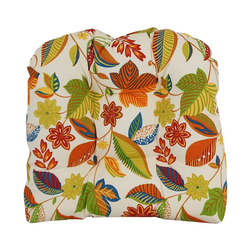 19-inch Rounded Back Indoor/Outdoor Chair Cushions (Set of 2) - 19" x 19"