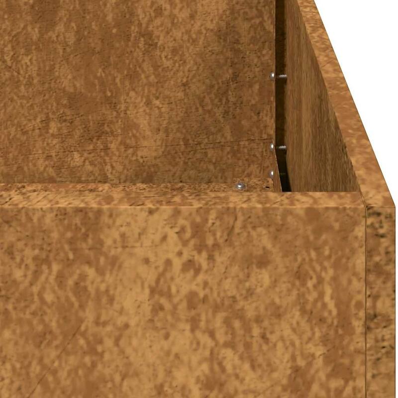 vidaXL Planter Normal metal colour, will rust over time Weathering steel - 31.5 x 31.5 x 31.5