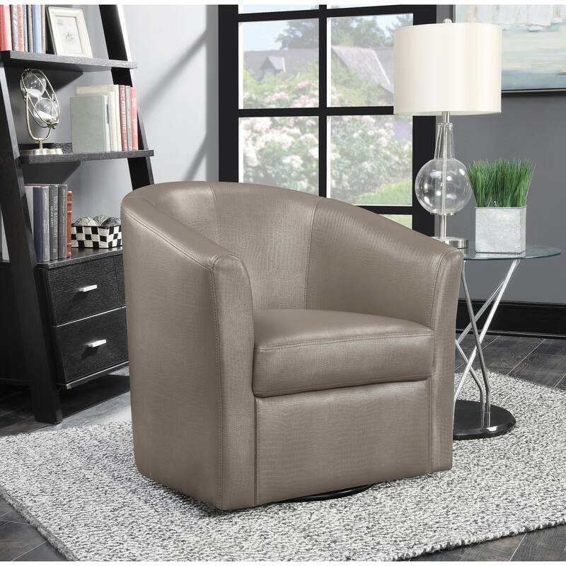 Tournefeuille Faux Leather Swivel Armchair