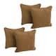 preview thumbnail 7 of 19, Blazing Needles 18-Inch Microsuede Throw Pillows (Set of 4) Saddle Brown