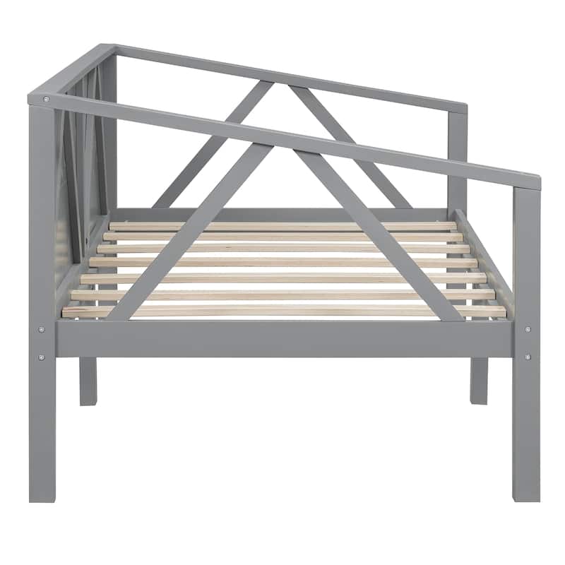 Twin Size Gray Daybed with Multi-Functional Design