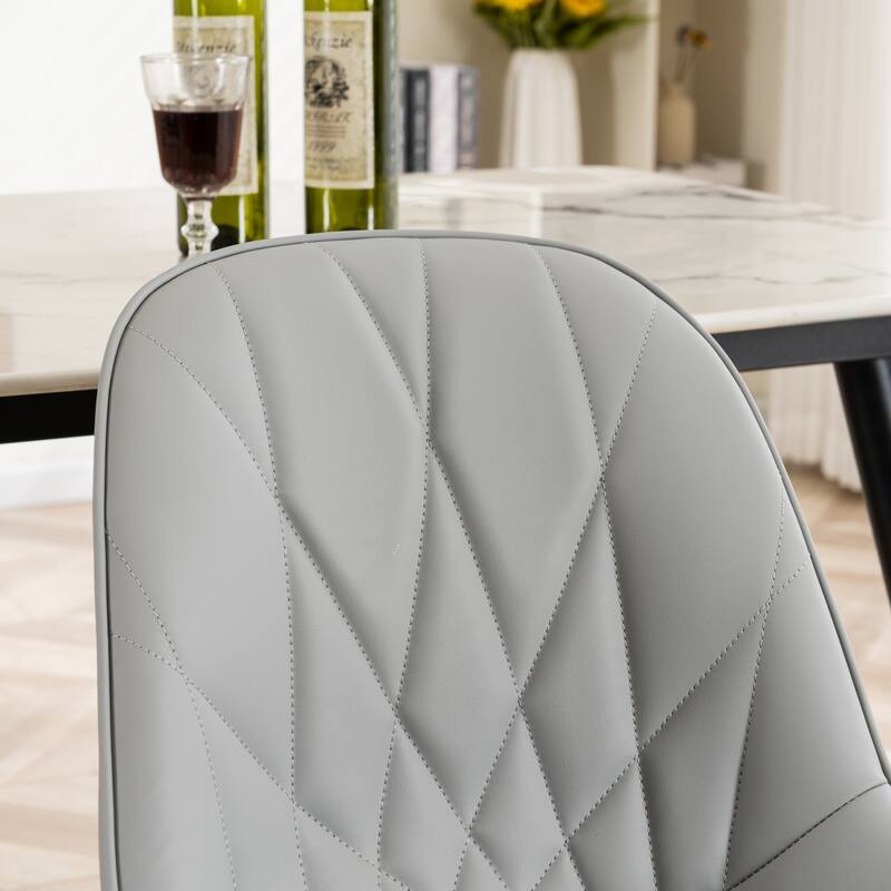 Modern Dining Chairs Set of 2 with Curved Backrest
