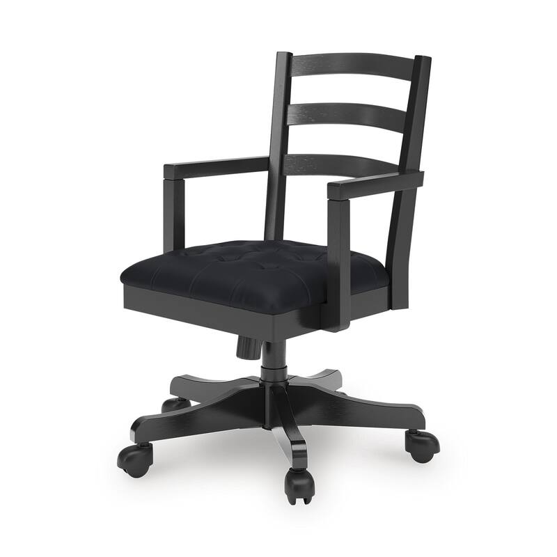Signature Design by Ashley Wildenauer Black Home Office Desk Chair - 22.25" W x 21.5" D x 36" H