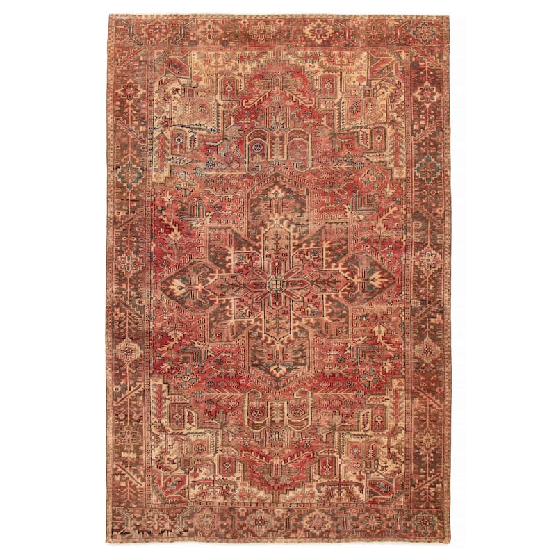 ECARPETGALLERY Hand-knotted Sarabi Light Red Wool Rug - 7'10 x 11'11 - Light Red - 7'10 x 11'11