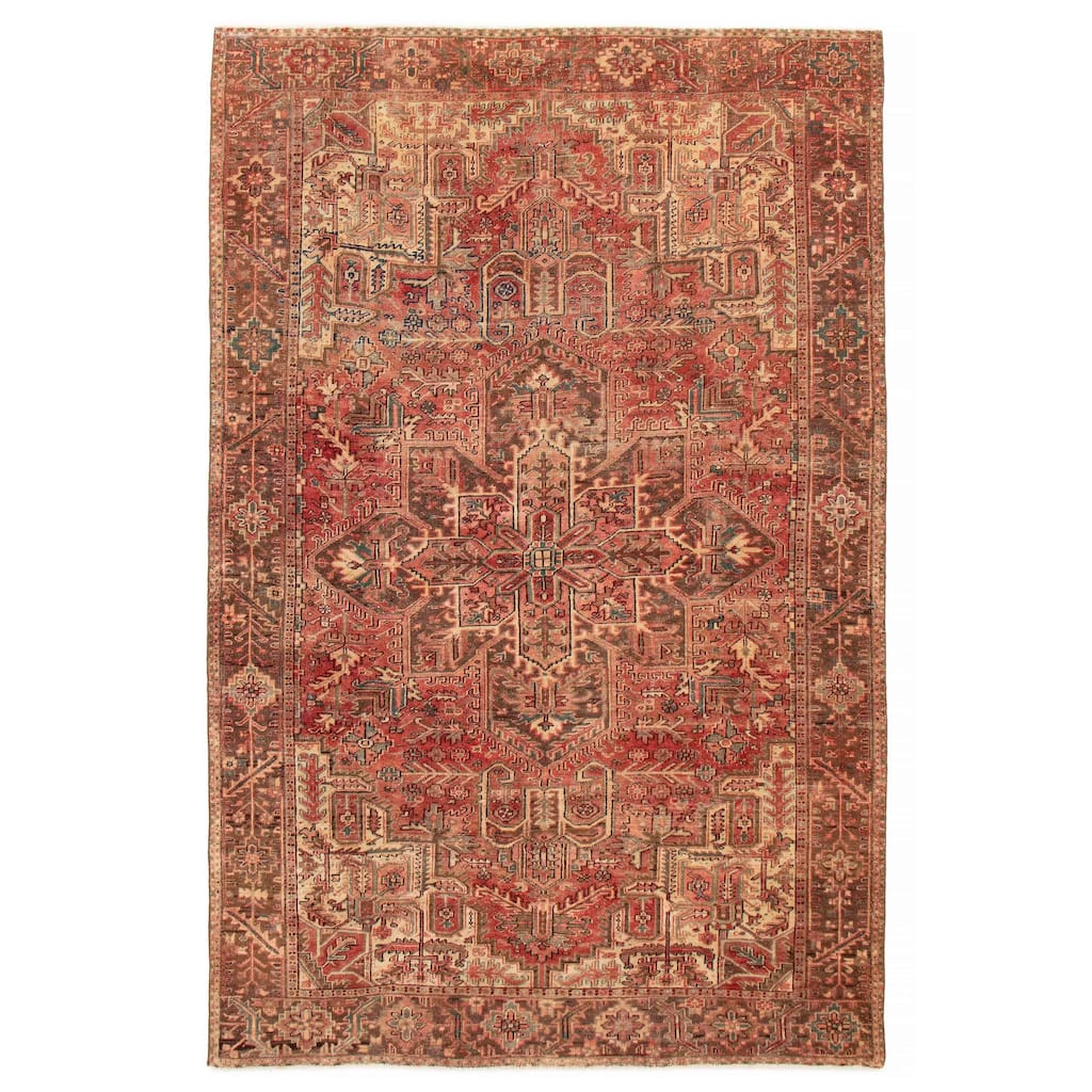ECARPETGALLERY Hand-knotted Sarabi Light Red Wool Rug - 7'10 x 11'11