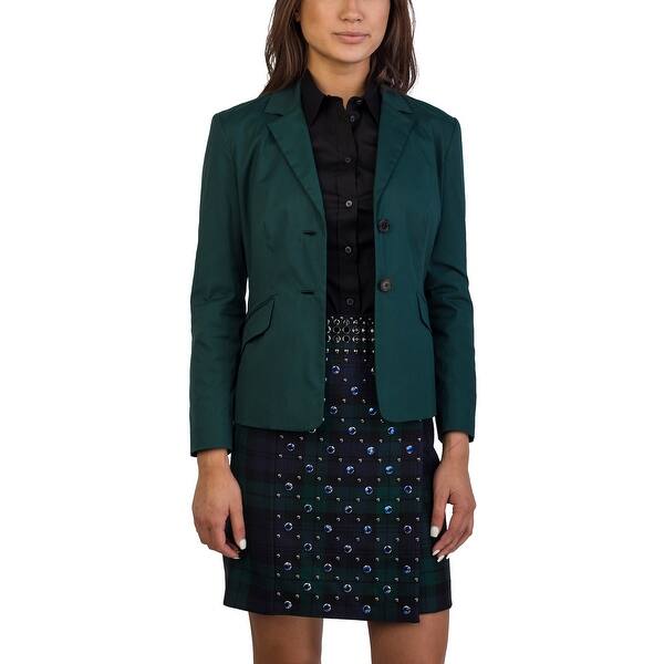 Shop Prada Women S Cotton Nylon Blend Jacket Green Overstock