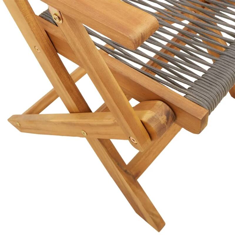 vidaXL Bistro Set Grey Solid acacia wood, polypropylene Standard
