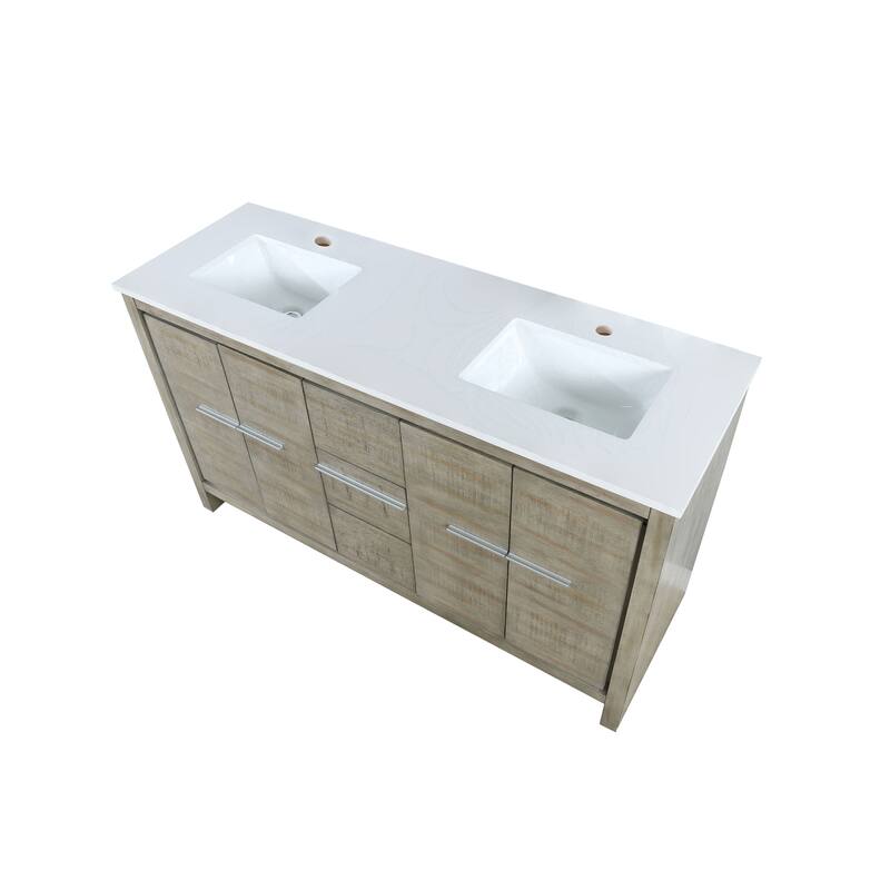 Lafarre 30 in W x 20 in D Rustic Acacia Bath Vanity and White Quartz Top