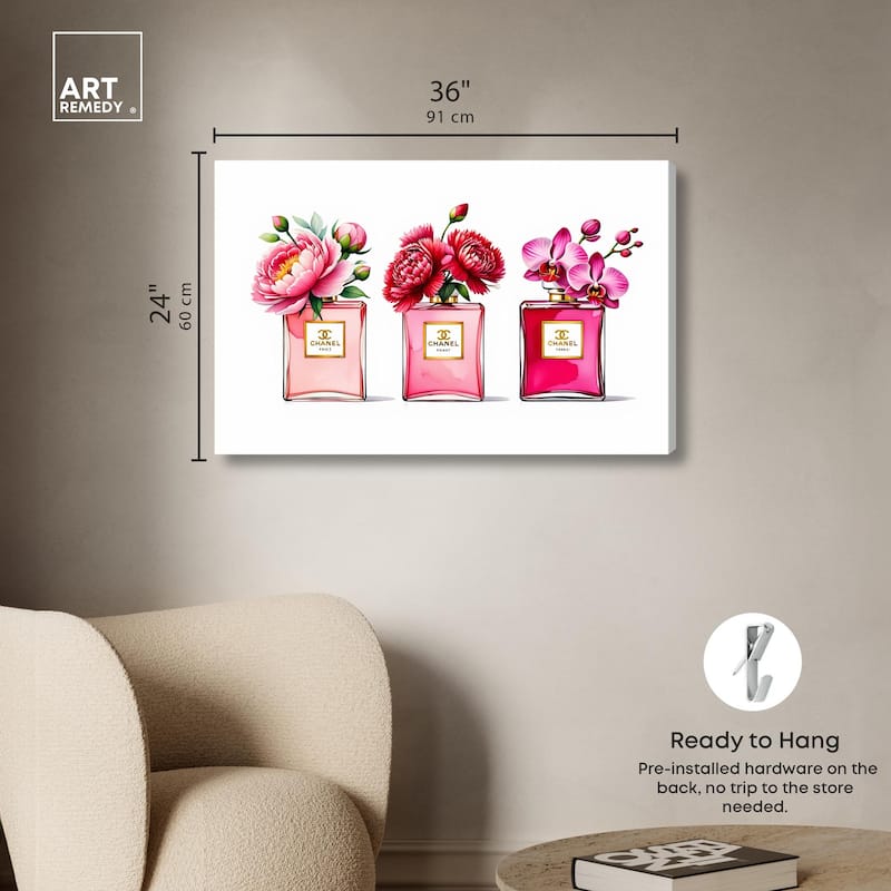 Fragrant Florals Canvas by Art Remedy, Gallery Wrapped