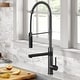 preview thumbnail 104 of 124, Kraus Artec 2-Function Commercial Pulldown Pot Filler Kitchen Faucet KPF-1604 - 27 1/2" Height - MBSFSB - Matte Black/ Spot Free Black Stainless