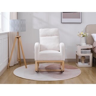Accent Rocking Chair with Solid Wood Legs - Bed Bath & Beyond - 39899701