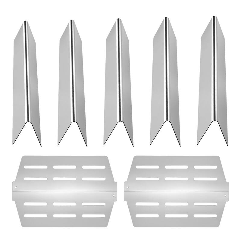 Anmytek 17 Inch Grill Replacement Stainless Steel Flavorizer Bars Set - Silver
