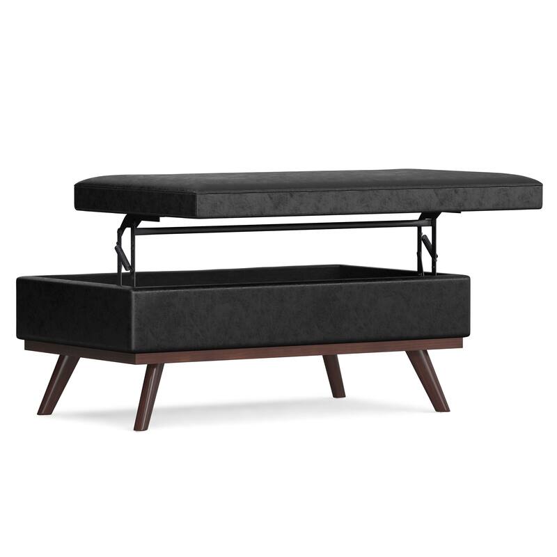 WYNDENHALL Ethan 42 inch Wide Mid Century Modern Rectangle Table Ottoman