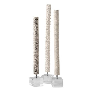 Uttermost 17869 Makira 28-3/4" Tall Ceramic and Crystal Abstract Table