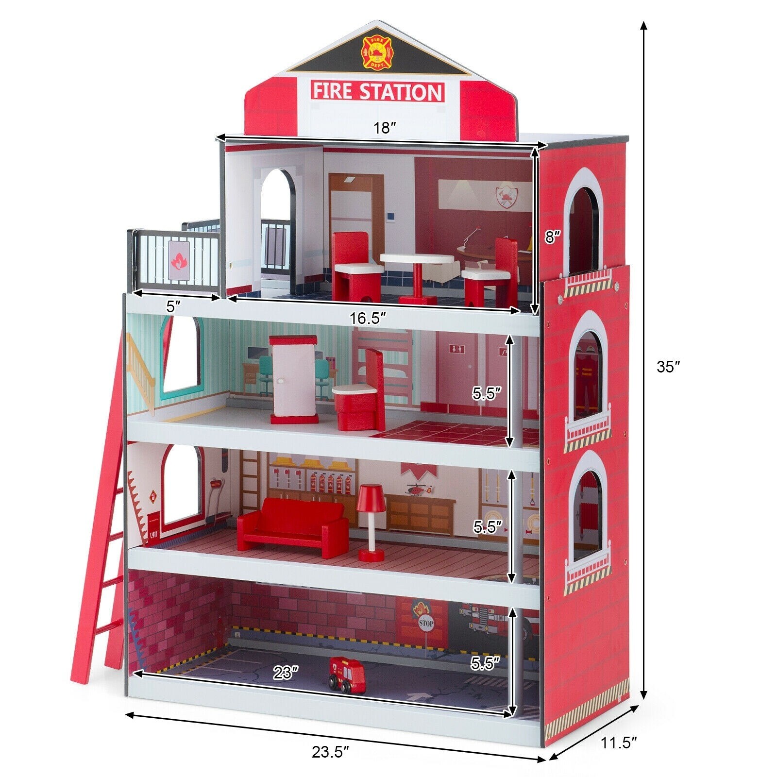 Fire station dollhouse outlet