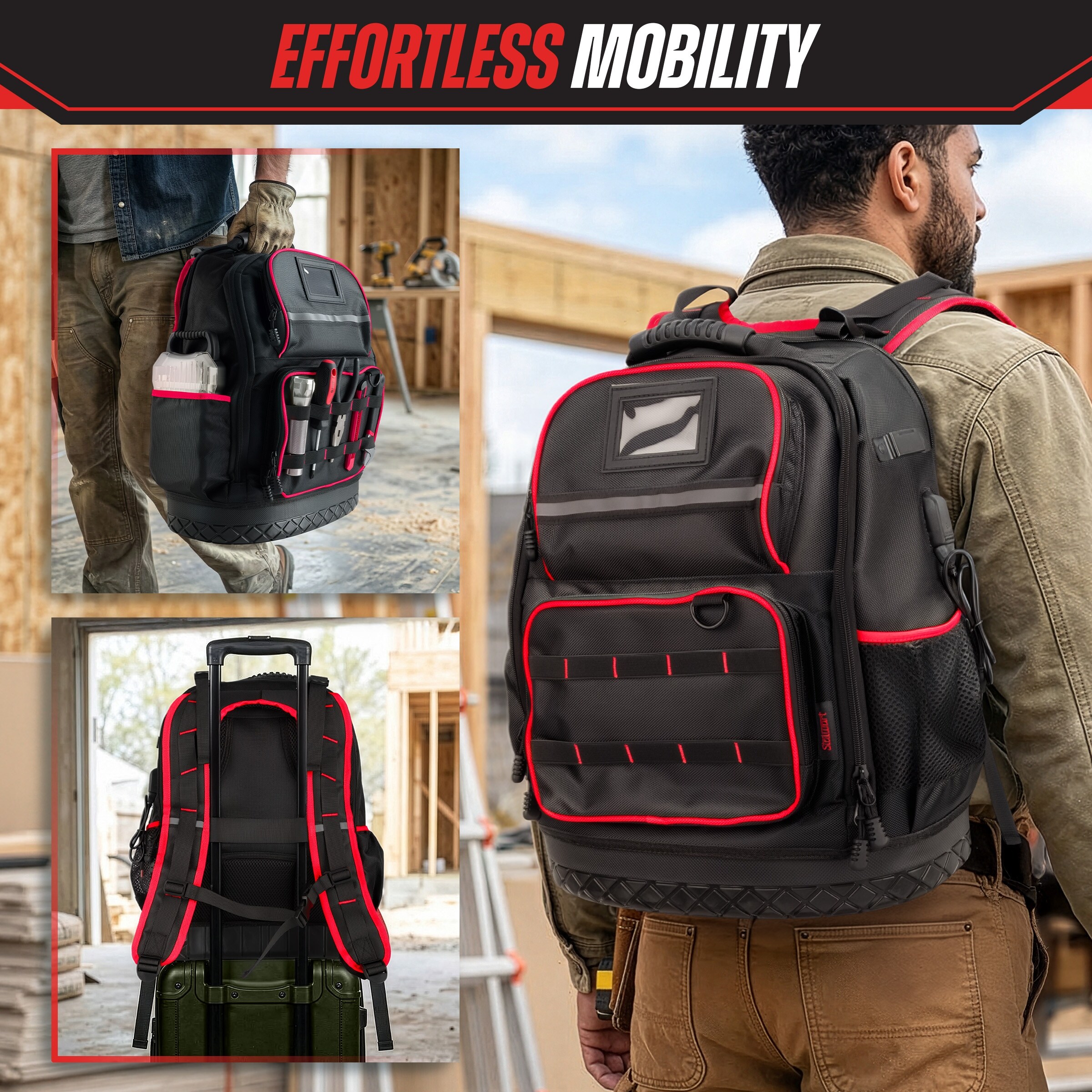 backpacking backpack with laptop sleeve MATEIN 17 Inch Backpack, Large TSA Tactical for Men Messenger style backpack with weatherproof main 30L Military Backpack with Laptop