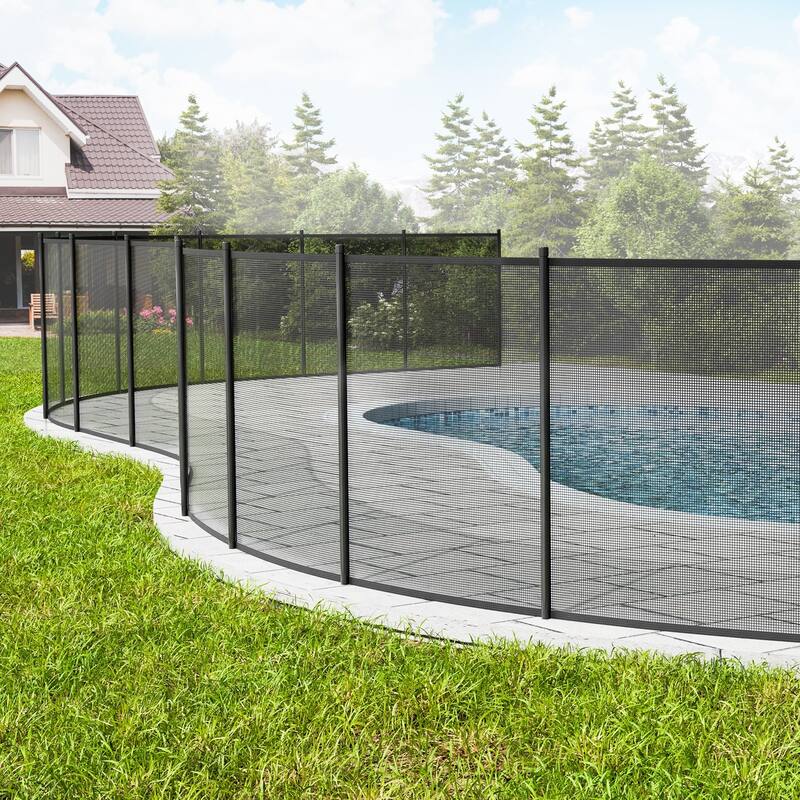 4x12 FT Pool Safety Fence for Inground Pools Kids and Pets Guard - 4x12FT