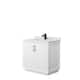 Option White, Black Trim, Carrara Marble Top