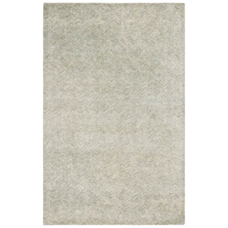 SAFAVIEH Handmade Glamour Ostilia Chevron Viscose Rug - 8' x 10' - Green/Ivory