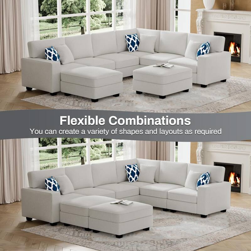 8PCS Modular Flexible Combination Sectional