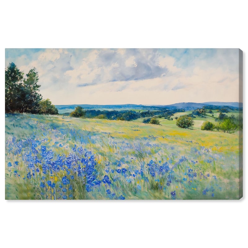 Sky Over Blue Fields Canvas by Art Remedy, Gallery Wrapped - 15" x 10"