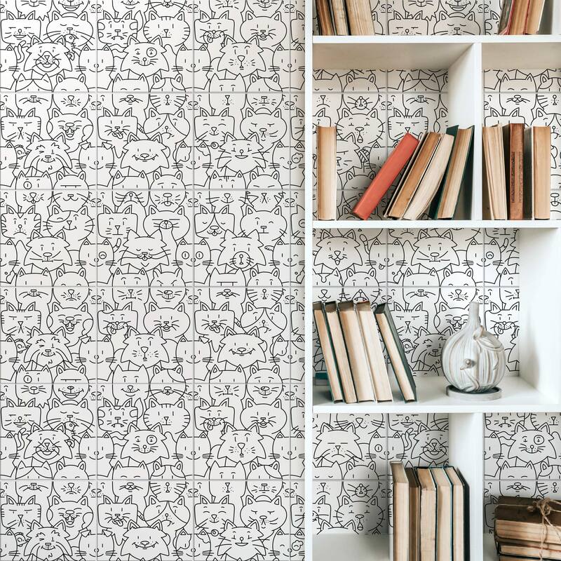 Merola Tile Oh My Cat 9-3/4" x 9-3/4" Porcelain Floor and Wall Tile