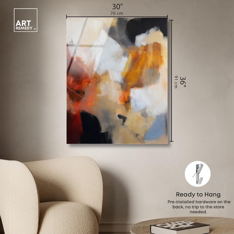 Earth and Fire I Acrylic by Art Remedy, Ready to Hang