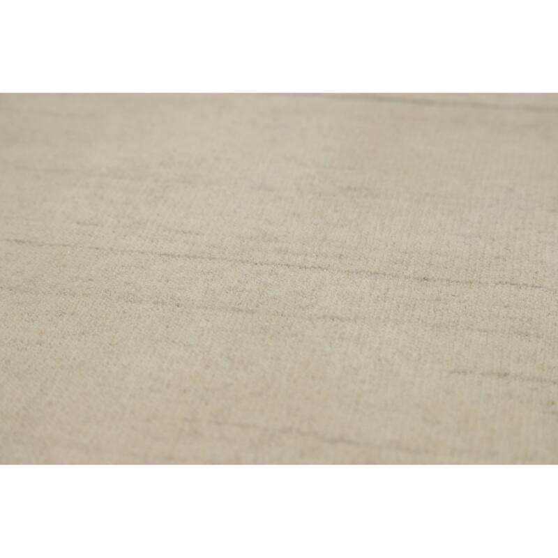 Tribal Beige Gabbeh Indian Rug Hand-Knotted Wool Carpet - 4'0" x 5'9"