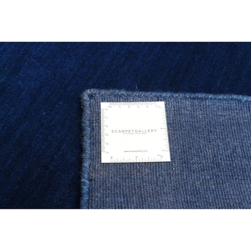 ECARPETGALLERY Hand Loomed Kashkuli Gabbeh Dark Navy Wool Rug - 4'0 x 5'6