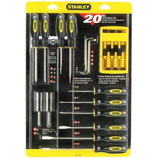 Shop Stanley 60 220 Standard Fluted Screwdriver Set 20 Piece