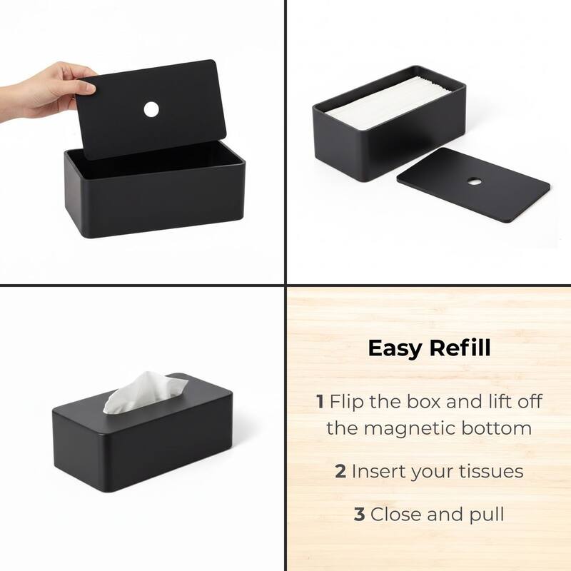 Minimalist Tissue Box Cover - 10.25" L x 5.25" W x 3.25" H