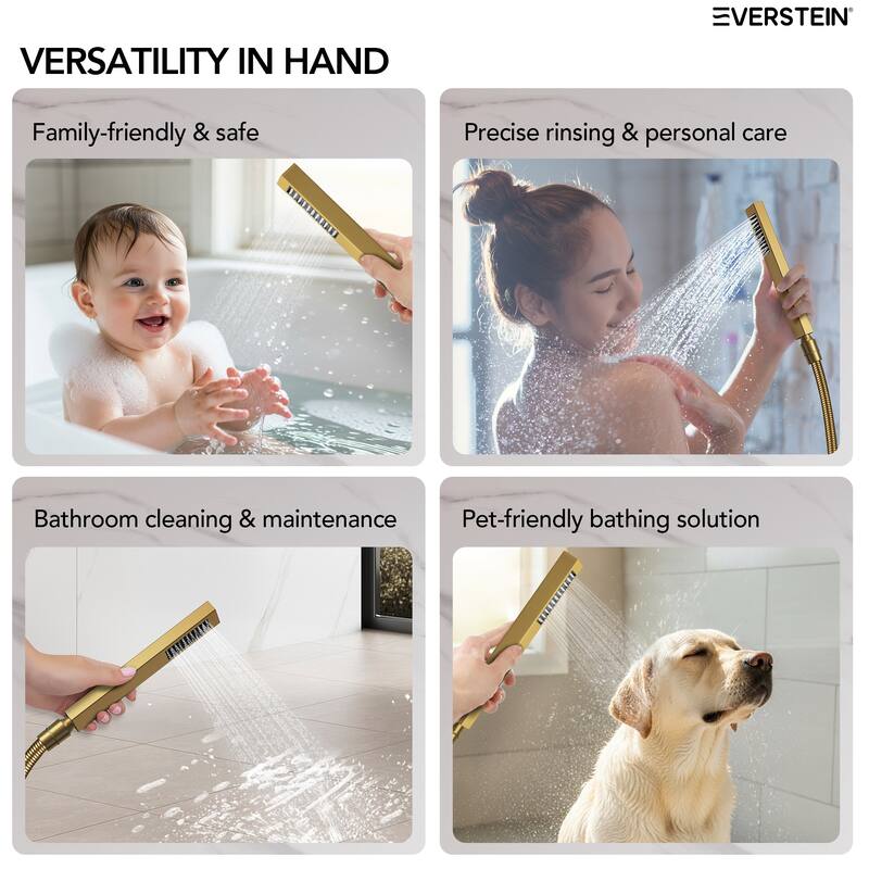 16 in LED Light Shower System Faucet Set LCD Digital Thermostatic Valve Kit Shower Head with Body Jets & Handheld Slider