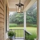 preview thumbnail 6 of 16, Anly Modern Farmhouse Black Gold 1-Light Outdoor Pendant Lights Patio Lantern Lamp - D7" x H12.2"