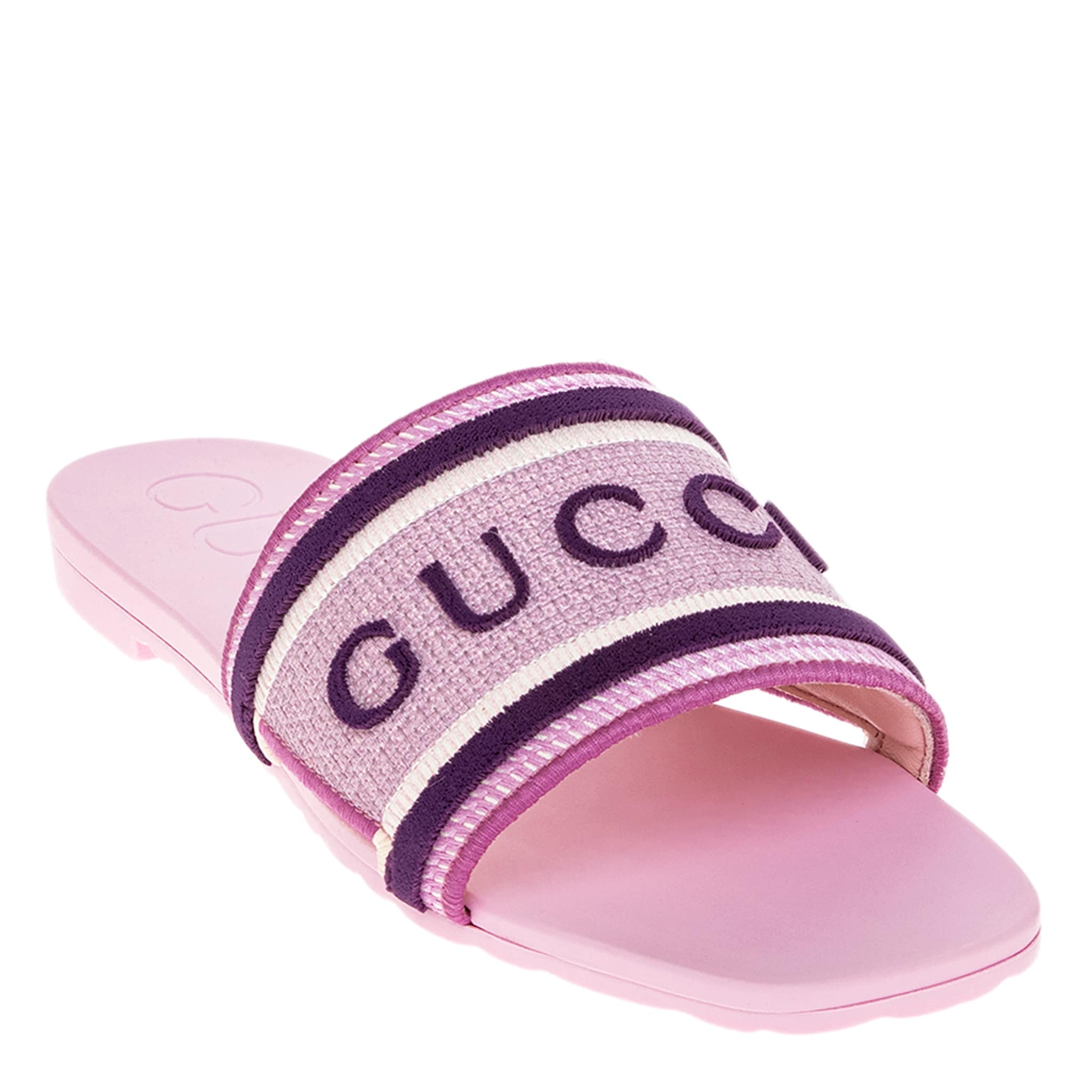 Gucci Striped Knit Jacquard Sandals - Overstock - 44028833