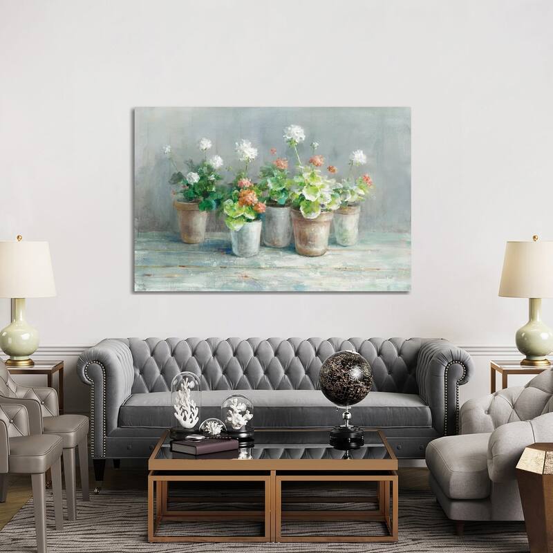 iCanvas "Farmhouse Geraniums" by Danhui Nai Canvas Print