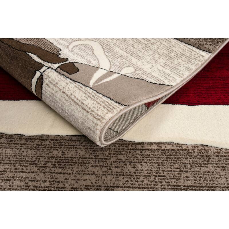 Rhodes Collection Abstract Area Rug