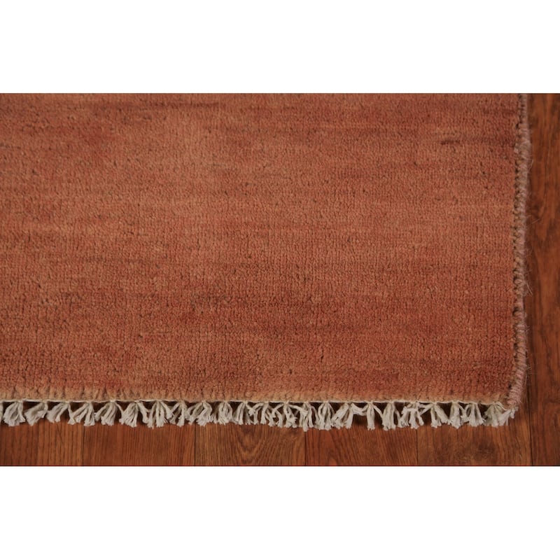 Gabbeh Modern Rug Handmade Contemporary Brown Wool Carpet - 3'9" x 6'1"