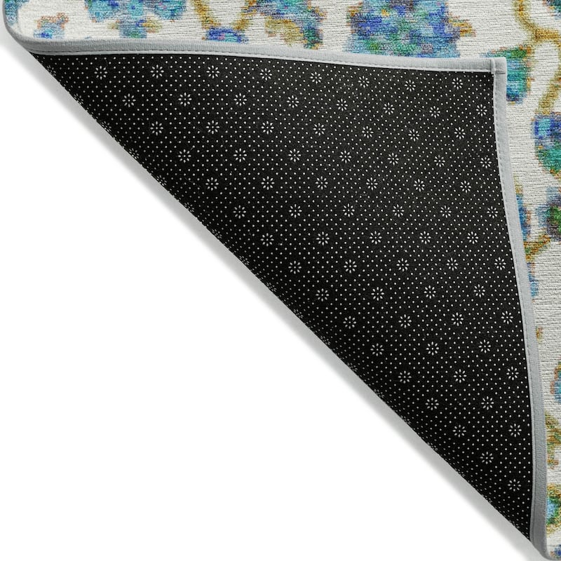 Machine Washable Indoor/Outdoor Traditional Farmhouse Chantille Rug