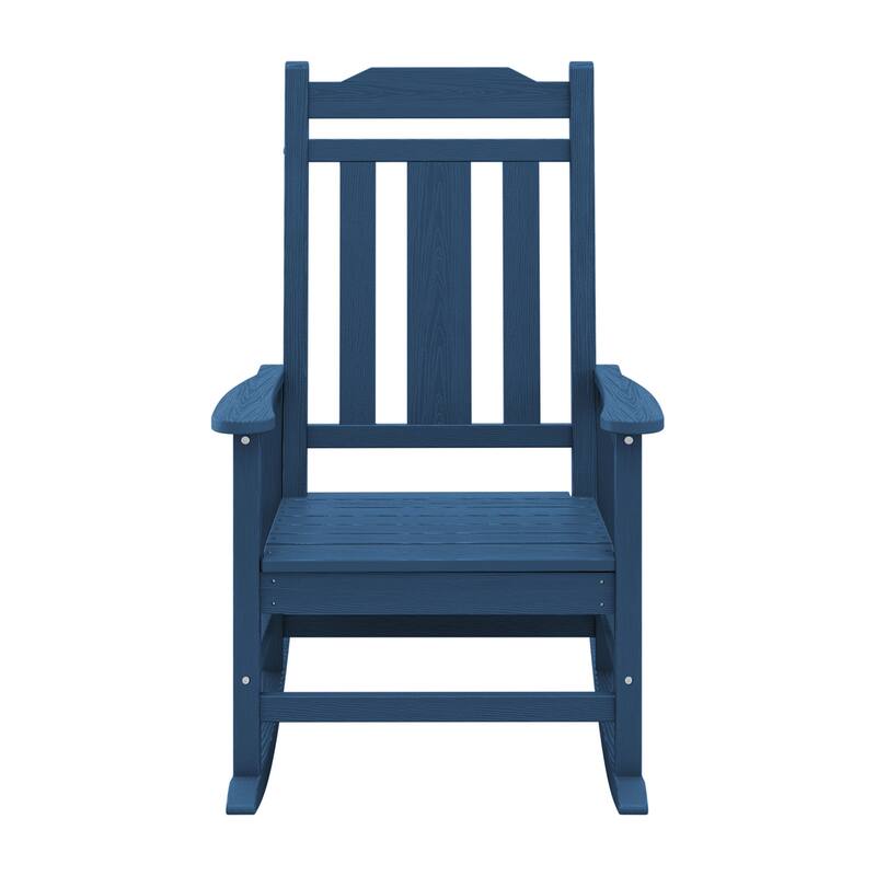 Outdoor Patio HDPE Rocking Chiar, Extra Wide Seat & Backrest