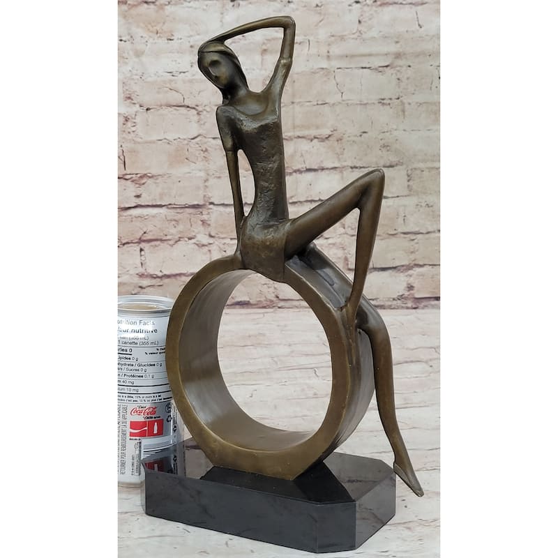 Hand Made Original Artwork By Collet Abstract Woman Female Bronze Sculpture
