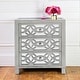 preview thumbnail 2 of 28, Silver Orchid Fonda Glam Mirrored Cutout 3-drawer Chest