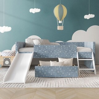 CraftPorch Multifunctional Velvet Upholstered Loft Bed