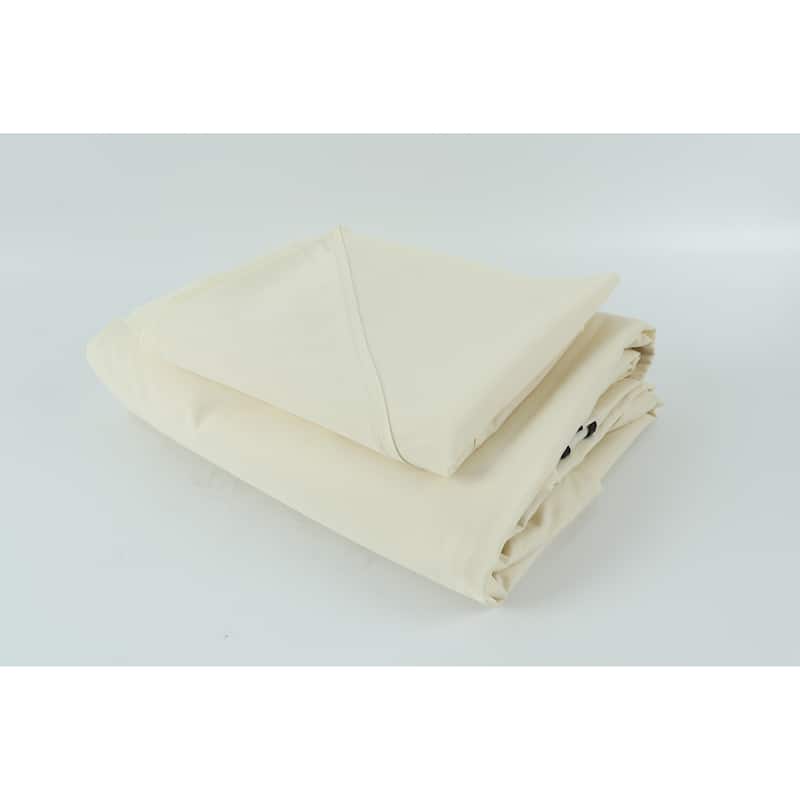 Anmytek 10x10 Ft Double Tiered Gazebo Replacement Canopy Beige 300D Polyester with PA Coating UV Protection Water Resistant Hook