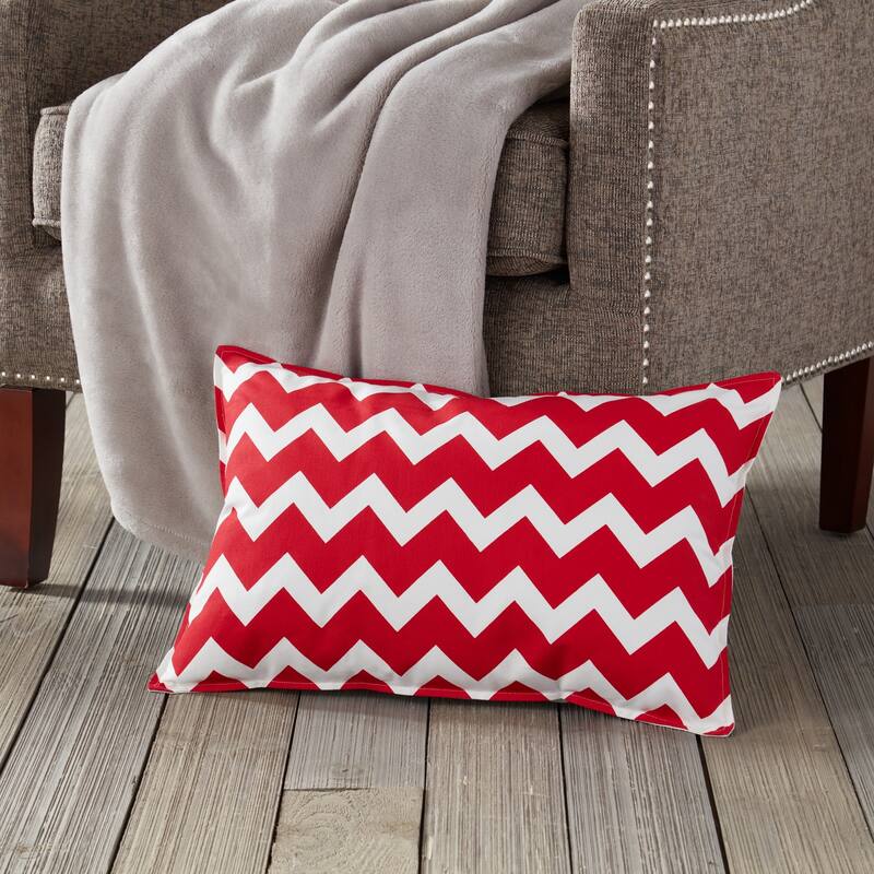 Chevron Cotton Canvas 22-inch Pillow