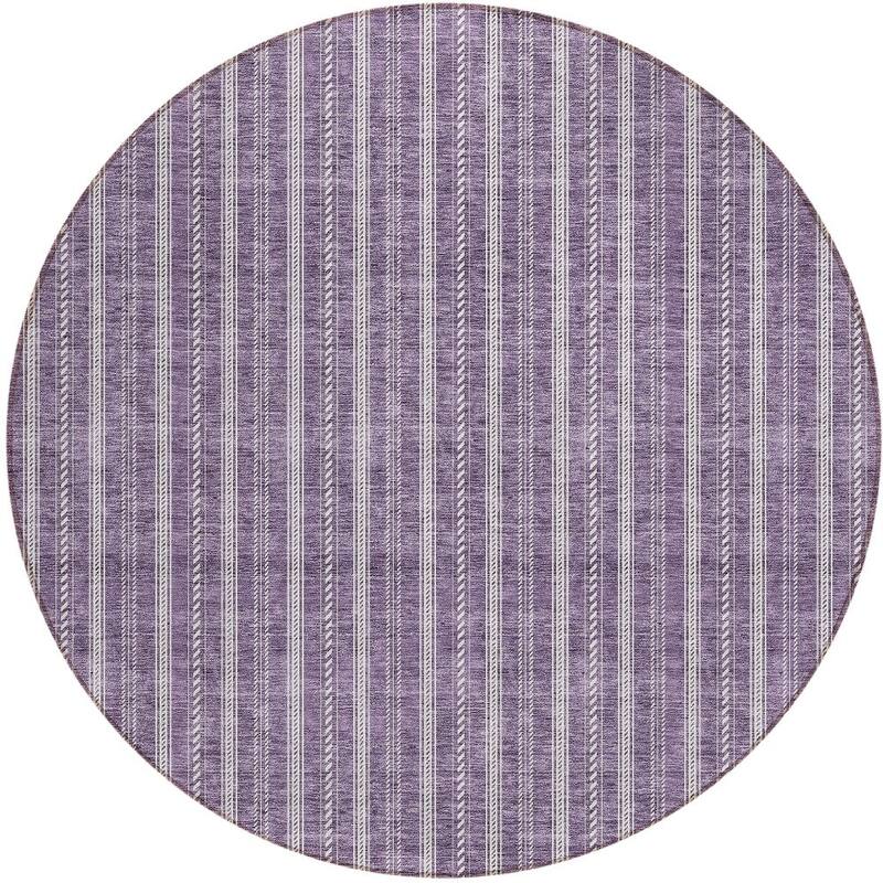 HomeRoots Striped Transitional Rectangle Outdoor Rug