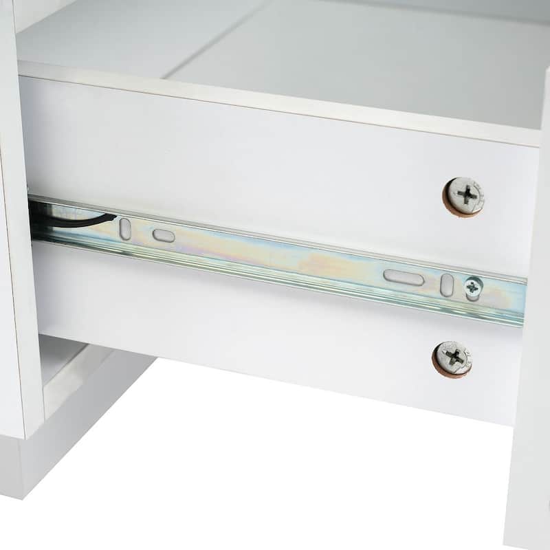 Modern TV Stand with High Gloss Faux Marble Top for TVs Up to 78'' - 68.8”W x 14.9”D x 16.5”H