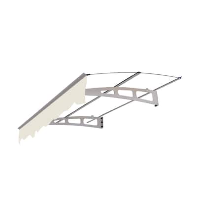 Series Door Window Awning Canopy Made of 0.137Inch Thick Crystal Solid Polycarbonate Sheet and Aluminum Alloy with Valance