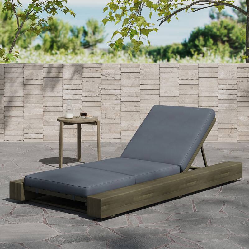 Encino Outdoor Chaise Lounge Cushion (ONLY CUSHION) by Christopher Knight Home - 76.75" L x 27.00" W x 4.00" H